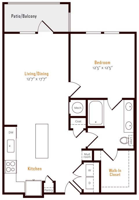 Alexan Pena Station Apartments in Denver, Colorado A4 Floor Plan